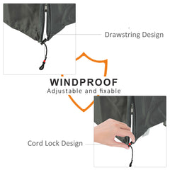 All Weather Garden Patio Swing Chair Cover Waterproof Protector Anti-UV And PVC Coating Fade Resistant Oxford Fabric 6.7ft X 4.1ft X 5.4ft