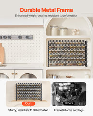 Spice Rack Organizer For Cabinet Seasoning Storage Set Wall Mounted 4 Pack