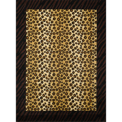 Tribes GC YLS4013 Black 2 Ft X 3 Ft Animal Print Area Rug