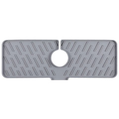 Black-Grey Color Options -- 1Pc Silicone Faucet Mat Kitchen Sink Splash Guard Drain Mat Drying Pad Kitchen Mat Bathroom Drip Catcher