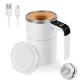 12oz Self Stirring Mug, Auto Magnetic Coffee Mug With LED Display Temperature, Rechargeable Automatic Stirring Cup