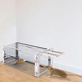 Single Door Rat Trap Cage Humane Rodent Trap Mouse Trap Indoor Outdoor For Small Rodents Mice Voles Hamsters