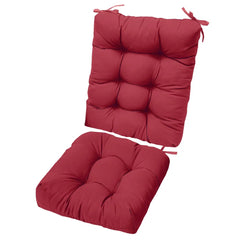 Waterproof Rocking Chair Cushion Upper And Lower Back And Seat Sets With Non-Slip Ties Oxford Cloth Surface Polyester Filling Comfortable For Indoor Home Office Car