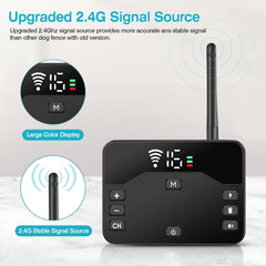 2 In 1 Wireless Electric Dog Fence Waterproof Pet Shock Boundary Containment System Electric Training Collar With 2 Receiver Collars For Small Medium Large Dogs