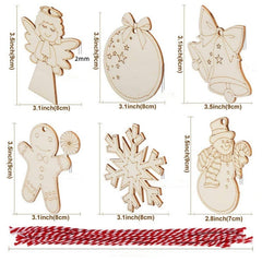 Wooden Christmas Ornaments Blank Wooden Discs With Holes