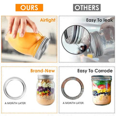 24 Pcs Regular Mouth Canning Jar Metal Rings