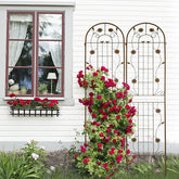 2 Pack Metal Garden Trellis 86.7" X 19.7" Rustproof Trellis For Climbing Plants Outdoor Flower Support