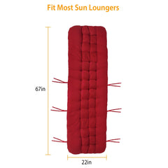 1Pc Chaise Lounger Cushion Recliner Rocking Chair Sofa Mat Deck Chair Cushion Chair Not Inlcuded Standard Type