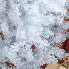 6 FT Artificial Christmas Tree Pencil Xmas Tree with Stand, 618 Tips, Holiday Home Indoor Decoration for Party, White