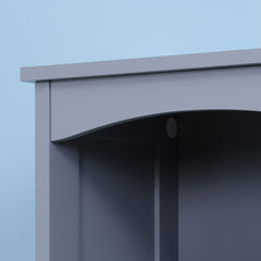Bathroom Storage Cabinet, Free Standing Bathroom Storage Unit, Tall Linen Tower with 3-Tier Shelves and Drawer, Grey