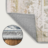 Retro Gray Style Flower Art Carpet Light Luxury Living Room Space Narrator Soft Style Can Also Improve The Home Texture Level 5x7ft Cashmere-like Washed Bottom