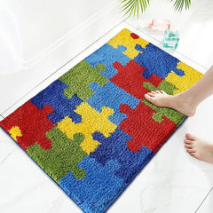 Bathroom Rug 20x32 Non Slip Fluffy Teal Bath Mat For Bathroom Floor Washable Plush Luxury Bath Rug For Tub Soft Shaggy Absorbent Shower Sink Mat