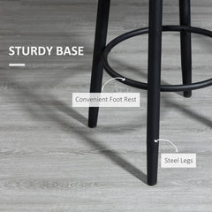 Bar Height Bar Stools Set of 2, Modern 360° Swivel Kitchen Chairs with Steel Legs and Footrest, 29.5 Inch Seat Height Upholstered Barstools for Kitchen Island, Cream White