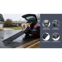 Dog Ramp For Car 71 Long 19.5 Wide Portable Dog Ramps For Large Dogs With Non-Slip Rug Surface Dog Car Ramp For SUV Car Truck, Folding Dog Ramp Up To 250LBS