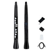 Portable Wireless MIDI Electronic Saxophone - 100 Tones, 3W Hi-Fi Speaker, 12hrs Playtime, 0.7lbs (Black ABS)