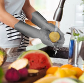 1 Pair Magic Silicone Brush Dishwashing Gloves Cleaning Sponge Pet