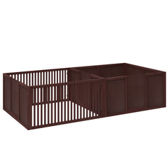 Whelping Box for Dogs Built for Mother’s Comfort, Dog Whelping Pen with Removable Doors, Puppy Playpen for Indoors, Newborn Puppy Supplies & Essentials, 81" x 39" x 20", Coffee