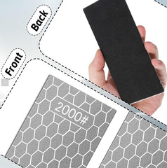 5 Pcs Diamond Sharpening Stone Set With Non-slip Base Knife Sharpening Stone 200,400,600,1000,2000 Grit Sharpener Diamond Lapping Plate For Chisels, Plane Irons, Knives, Blades