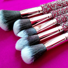 10 In 1 Diamond Inlaid Handmade Custom Makeup Brush