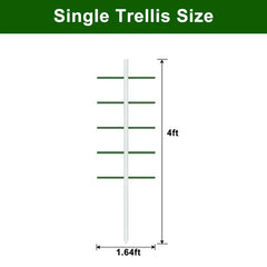 4FT*1.64FT 2PC This White U-shaped Tube Climbing Trellis Is Simple And Stylish, Offering Stable Support And Creating An Elegant Green Space.