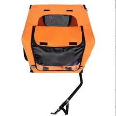Utdoor Heavy Duty Collapsible Pet Bike Trailer With 16-Inch All Terrain Wheels & Universal Hitch Foldable Dog Cargo Carrier Cart For Bicycles