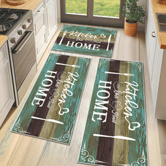 Boho Kitchen Rug Sets 3 Pieces, Washable Kitchen Mats For Floor, Non Slip Soft Kitchen Area Rug Floor Mat For Kitchen, Laundry Room And Hallway Teal, 20''X32'' 20''X48'' 20''X60''