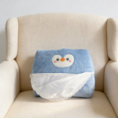Penguin Back Pillow-Blue
