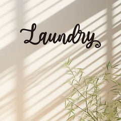 Vintage Industrial Metal Wall Sign For Laundry Room & Garage