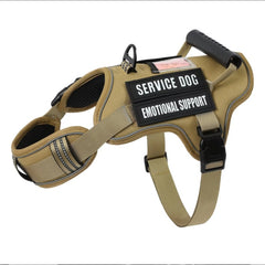 USLOCAL Tactical Service Dog Harness With Control Handle No Pulling Adjustable Reflective Pet Vest Harness Easy Walking Training