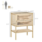 3-Tier Wooden Hamster Cage Mice And Rat Cage Small Animals Hutch With Openable Top, Front Door, Shelf, Natural Wood