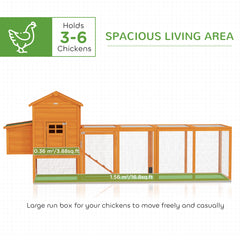 Extra Large Run Included Chicken Coop with Removable Tray Orange