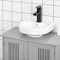Under Sink Pedestal Storage Bathroom Cabinet, Gray