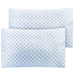 2Pcs Or 1Pc Cooling Memory Foam Pillow Ventilated Soft Bed Pillow With Cooling Gel Infused Memory Foam Machine Washable