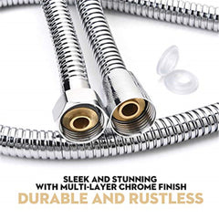 Shower Head Hose 3 Meters 118 Inch Extra Long Bathroom Flexible Stainless Steel Pipe Household Flower Wine Shower Hose
