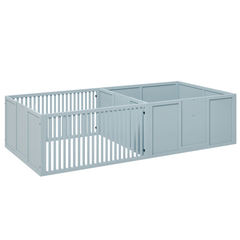 Whelping Box for Dogs Built for Mother’s Comfort, Dog Whelping Pen with Removable Doors, Puppy Playpen for Indoors, Newborn Puppy Supplies & Essentials, 81" x 39" x 20", Gray