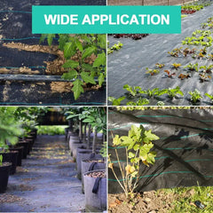 6ft*50ft Woven Weed Control Sheet, Breathable And Durable, Garden Ground Cover For Gardens/Vegetable Gardens