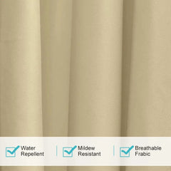 Outdoor Patio Curtain Grommets 50x10inch Ivory