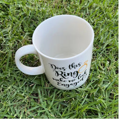 Engaged Mug, New Gift For Women, A Ceramic Coffee And Tea Cup 325ml