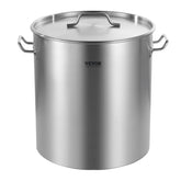 64QT Stainless Steel Stockpot Cooking Kitchen Sauce Pot With Basket Lid Handle