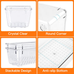 25Pcs Clear Plastic Drawer Organizers Set 4 Sizes Desk Drawer Dividers Trays Storage Bins For Vanity Cabinet Makeup Bathroom Office Kitchen Bedroom Jewelry
