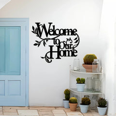Vintage Farmhouse Metal Wall Sign Where Life Begins & Love Never Ends