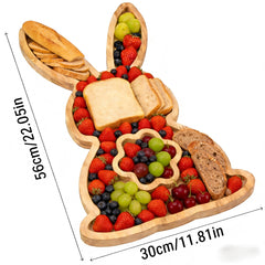 Creative Unvarnished Wooden Cartoon Christmas Tray For Home Desktop