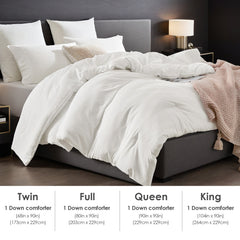 All Season White Oversized Solid Plump Duvet, Premium Hotel, Bedroom And Guesthouse Comforter. This Extra Warm Thick Winter Quilt Transitions Seamlessly For Spring, Autumn Use, Christmas Gift.