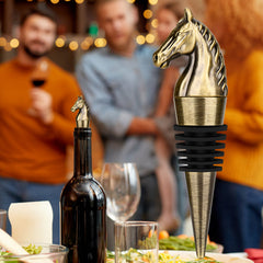 Luxury Horse Head Wine Bottle Stopper Animal-shaped Wine Stopper For Preserving Red Wine, A Kitchen Storage Gift, A Birthday Gift For Universal Wine Preservation Supplies.