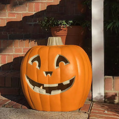 Lantern Halloween Pumpkin Lights- Waterproof Pre-lit Pumpkin Lighted JackoLantern For Halloween Porch, Party, Front Door, Fireplace Indoor And Outdoor Holiday Decorations, Sad Face, 10 Inch