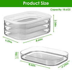 2Pcs Deli Meat Container With Lid For Fridge Stackable Bacon Container Clear Food Storage Box With Lid Meal Prep Container For Lunch Meat Salami Cold Nuts