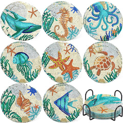 16Pcs Rhinestones Coasters
