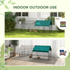 73" Small Animal Playpen with Roof for Rabbits, Chicken, Chinchillas