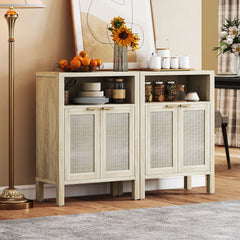 Sideboard Buffet Cabinet with Storage, Modern Accent Cabinet with Adjustable Shelf, Coffee Bar Cabinet, Natural
