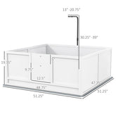 Box For Puppies With Pee Pad, Pig Rail, Adjustable Door For Small, Medium & Large Breed Dogs Birth